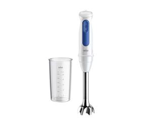 Braun MultiQuick 3 MQ30.001M, Hand Blender, Blender Stand with PowerBell VPlus Technology, 2 Speeds+Turbo, EasyClick Plus Accessories, Anti-Splash Technology, Glass 600 ml, 900W, White