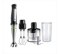 Braun MultiQuick 7 - Hand Blender with SplashControl Technology, ActiveBlade System for Hard Foods, Precise Speed Selection, 500mL Chopper, Double Beater, 600mL Beaker, 1000W, Black (MQ7035XBI)