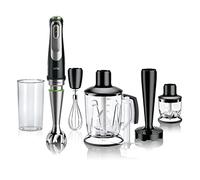 Braun MultiQuick 9 MQ Hand Blender - with Active PowerDrive and SplashControl, incl. Masher, Vegetable Masher, Blender, Chopper & Whisk, 1200 Watt, Black/Stainless Steel