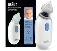 Braun Nasal Aspirator 1, BNA100EU. Clear stuffy noses quickly & gently. Electric nasal aspirator for all ages 0+