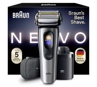 Braun NEVO Men’s Electric Shaver for A No Compromise Shave, Silver | AeroTouch Technology, Smart Display. Includes Care 7in1 System, Travel Case, NEVO11005C