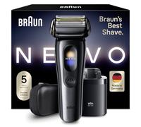 Braun NEVO Men’s Electric Shaver with AeroTouch Technology for A No Compromise Shave. Smart Display. Includes Care 7in1 System, Travel Case, NEVO15115C, Graphite