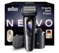 Braun NEVO Men’s Electric Shaver with AeroTouch Technology for A No Compromise Shave. Smart Display. Includes Care 7in1 System, Travel Case, NEVO11015C, Graphite