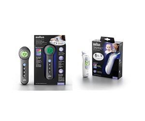 Braun No touch + touch forehead thermometer with Age Precision Technology & Healthcare ThermoScan 7 Ear thermometer with Age Precision (accurate, convenient, temperature screening)