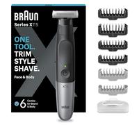 Braun Series XT5 One Blade Hybrid Beard & Stubble Trimmer, Electric Shaver for Men, Body Groomer for Manscaping with Travel Pouch, Gifts for Men, XT5200, Black Razor