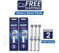 Braun ORAL B-3d White Clean Maximiser 3ct PACK OF 2