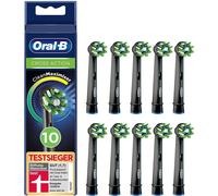 Braun Oral-B 4210201325789 CrossAction Black Edition Toothbrush Heads with Cleanmaximiser Bristles for Holistic Mouth Cleaning, Pack of 10