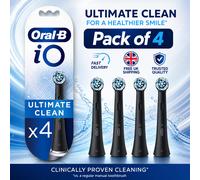 Braun Oral-B iO Ultimate Cleans Replacement Toothbrush Heads Pack of 4 BLACK