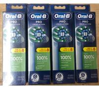 Braun Oral B Pro Cross Action. Electric Replacement Toothbrush Heads 8 Pack X4