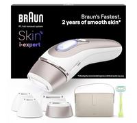Braun Pulsed Light Skin i·Expert Smart IPL, Hair Removal at Home, Free App, Case, Venus Razor, 4 Heads, PL7387