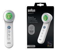 Braun Sensian 7 Forehead non-contact thermometer - Age Precision Technology - 3-in-1 Colour-Coded Digital Display - Baby and Child Friendly - BNT400B, New