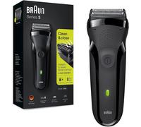 Braun Series 3 300 Electric Shaver for Men - Rechargeable, Cordless, 3 Flexible Blades, UK 2-Pin Plug, Black