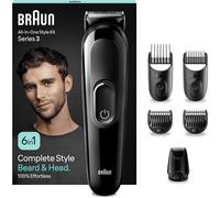 Braun Series 3 6 in 1 Beard Trimmer Hair Clipper Grooming Kit Black