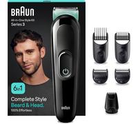 Braun Series 3 6-in-1 Beard Trimmer Hair Clipper Grooming Kit Men