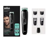 Braun Series 3 6in 1 Beard Trimmer Hair Clipper Grooming Kit Black