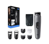 Braun All-in-One Series 3 8-in-1 Grooming Kit, Ultra Sharp Blade, 14 Lengths AIO3540, Grey