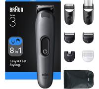 Braun All-in-One Series 3 8-in-1 Grooming Kit, Ultra Sharp Blade, 14 Lengths AIO3540, Grey