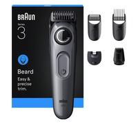 Braun Beard Trimmer Series 3, +5 Styling Tools, 40 Lengths, Sharp Blade, BT3560, Grey