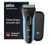 Braun Series 3 Electric Shaver + Extra Shaver Head Bundle, Rechargeable and Cordless Wet & Dry Electric Razor for Men with Precision Trimmer, Braun ProSkin 3045s Black/Blue