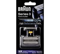 Braun Series 3 Electric Shaver Replacement Foil and Cutter, Maintain Peak Performance, Compatible With Old Generation Series 3 & Series 1, 30B, Black