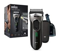 Braun Series 3 ProSkin 3090cc Electric Shaver, Black/Silver, Rechargeable and Cordless Electric Razor for Men with Pop Up Precision Trimmer + Clean and Charge Station