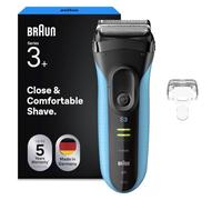 Braun Series 3 ProSkin Electric Foil Shaver, Black/Blue | Wet & Dry Electric Razor for Men, Pop Up Precision Trimmer, Rechargeable, Cordless, Designed in Germany, 3040si