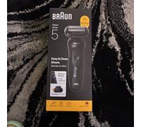 Braun Series 5 52-N1200S Electric Shaver, Up to 50 min, +1 Attachment - Black