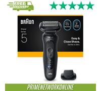 Braun Series 5 Electric Shaver, Up to 50 min, +1 Attachment, 52-N1200S, Black, Black