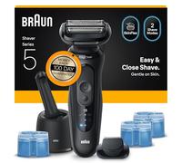 Braun Series 5 Electric Shaver Men + Original SmartCare Refill 2 Pack Bundle, Wet & Dry Electric Razor, Waterproof, 4-in-1 Cleaning Center, Turbo Mode, Braun Shaver Men Grooming Kit