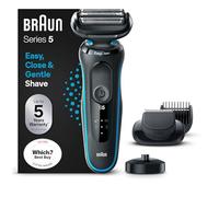 Braun Series 5 Electric Shaver With Beard Trimmer, Charging Stand, Wet & Dry, 100% Waterproof, Easy Clean System, 2 Pin Bathroom Plug, 50-M4500cs