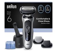 Braun Series 6 Electric Shaver, SmartCare Center, +2 Attachments, 62-S7650CC, Silver, Silver