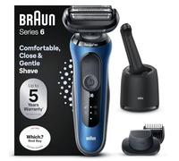 Braun Series 6 Electric Shaver for Men with Beard Trimmer, Precision Trimmer and SmartCare Centre, Wet and Dry, UK 2 Pin Plug, 60-B7500cc, Blue Razor