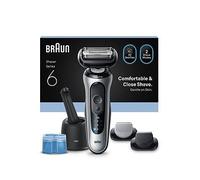 Braun Series 6 Electric Shaver, SmartCare Center, +2 Attachments, 62-S7650CC, Silver, Silver