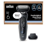 Braun Series 6 Electric Shaver, Up to 60 min, Wet & Dry Razor for Men with Precision Trimmer Attachment, Cordless, 100% Waterproof, 62-G1200SI, Grey