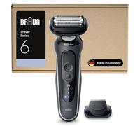 Braun Series 6 Electric Shaver, Up to 60 min, Wet & Dry Razor for Men with Precision Trimmer Attachment, Cordless, 100% Waterproof, 62-G1200SI, Grey