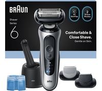 Braun Series 6 Electric Shaver, SmartCare Center, +2 Attachments, 62-S7650CC, Silver, Silver