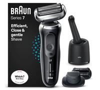 Braun Series 7 70-B7850cc Electric Shaver For Men With EasyClick Beard Trimmer And Stubble Beard Trimmer Attachments, SmartCare Center, 360° Flex, Wet & Dry, Rechargeable, Cordless Foil Razor, Blue
