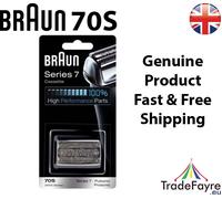 Braun 70S Shaver Replacement Foil Cutter Cassette Series 7 Pulsonic 9000 -SILVER