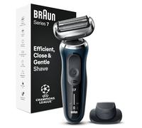 Braun Series 7 71-B1200s Electric Shaver for Men with EasyClick Precision Trimmer Attachment, 360 degree Flex, Wet & Dry, Rechargeable, Cordless Foil Razor, Blue