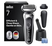Braun Series 7 Electric Shaver for Men, Wet & Dry, 71-S7200cc, Silver | 360° Flex, AutoSense Technology, Precision Trimmer, SmartCare Centre, Travel Case, 100% Waterproof, Cordless
