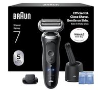Braun Series 7 Electric Shaver for Men, Wet & Dry Shave, Waterproof Foil Shaver with Beard Trimmer & Clean & Charge SmartCare Center, Engineered in Germany, Gold, 72-C1200CC