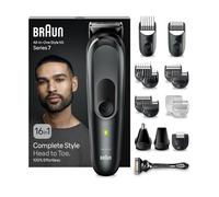 Braun 16-in-1 All-in-One Style Kit Series 7, Male Grooming Kit With Beard Trimmer, Hair Clippers, Precision Trimmer & Gillette Razor, Black