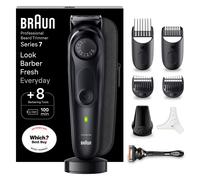 Braun Beard Trimmer Series 7 & Hair Clippers with Gillette Proglide Men's Razor, 40 Length Settings, Gifts for Men, 100-min Runtime, BT7440, Silver