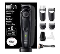 Braun Beard Trimmer Series 7 & Hair Clippers with Gillette Proglide Men's Razor, 40 Length Settings, Gifts for Men, 100-min Runtime, BT7440, Silver