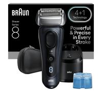 Braun Series 8 Electric Shaver for Men, Wet & Dry Razor with 4+1 Precision Head & Trimmer, Beard Sensor SensoAdapt, Cordless 60 min Runtime, 5in1 SmartCare Center, 8663CC, Grey