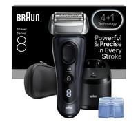 Braun Series 8 8663CC, Wet & Dry Electric Shaver for Men, 4+1 Precision Head & Trimmer, SensoAdapt, Up to 60 min, 5-in-1 SmartCare Center, Grey