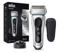 Braun Series 8 Electric Shaver for Men - 8350s, Silver (with Precision Trimmer, Charging Stand & Travel Case)
