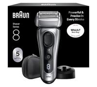 Braun Series 8 Electric Shaver for Men, Wet & Dry Razor with 4+1 Precision Head & Beard Trimmer, SensoAdapt Beard Sensor, Cordless 60 min Runtime, Charging Stand, 8617S, Silver