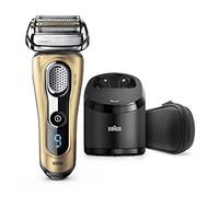 Braun Series 9 9299cc Men's Electric Shaver, Wet&Dry, Rechargeable and Wireless with Integrated Precision Trimmer, Clean&Charge Cleaning Station and Travel Pouch. Gift Edition, Gold