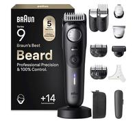 Braun Series 9 Beard Trimmer for Men, 52 Length Settings, BT9565, Titanium | 14 Barbering Tools, Power Boost, Lifetime Sharp ProBlade, 180 min Cordless Use, PrecisionWheel, Waterproof, Fade Control